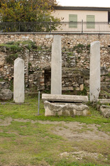 Ancient Ruins at The Roman Agora near the Plaka neighborhood in Athens, Greece