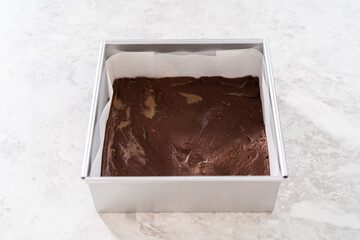 Homemade candy cane fudge