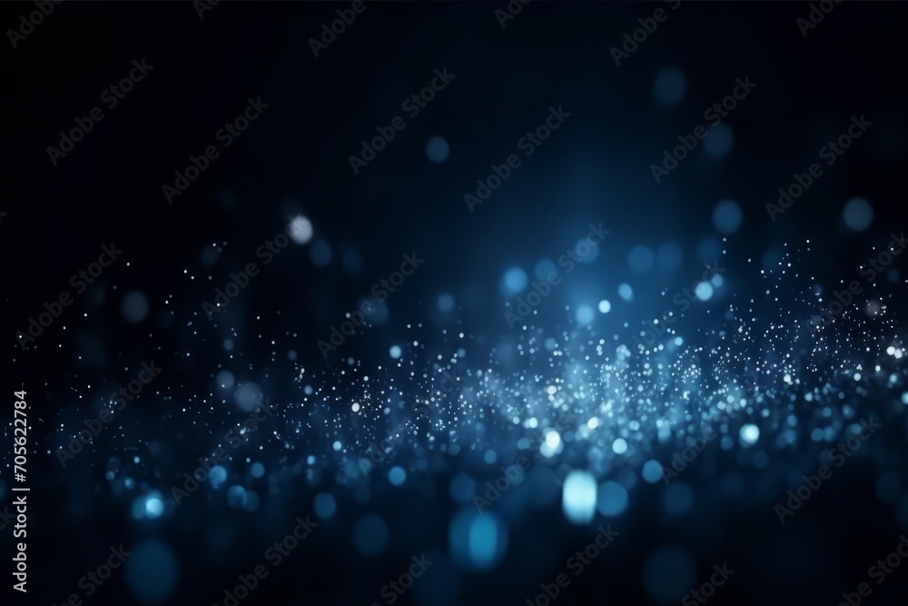 Wall mural abstract blue background with bokeh. generative ai