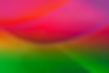 Abstract blurred background image of green, red, pink colors gradient used as an illustration. Designing posters or advertisements.