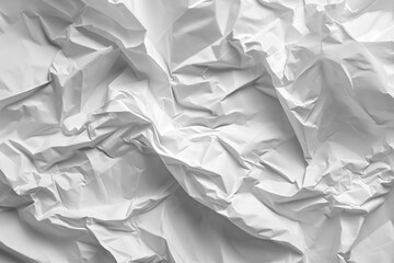Obraz premium White crumpled paper texture background for design with copy space for text or image