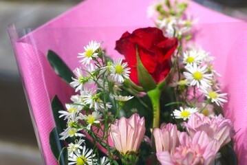 Bouquet of flowers, rose flower asa  gift, romantic gift