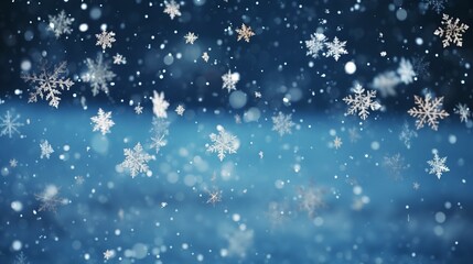 Fototapeta na wymiar A lovely winter scene with snowflakes, Generative AI.