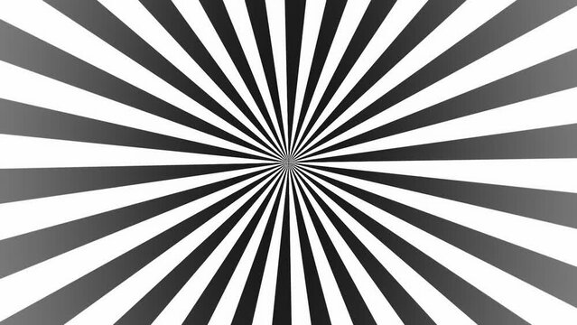 Monochromatic radial stripes creating a mesmerizing optical illusion effect