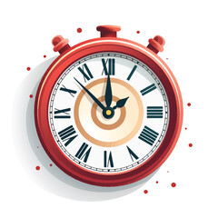 New Year Countdown Clock Vector Illustration