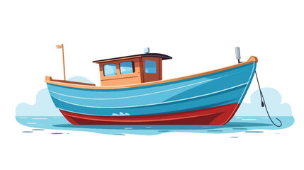 Naklejka na ściany i meble Old boat illustration vector