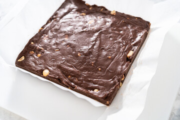 Chocolate macadamia fudge