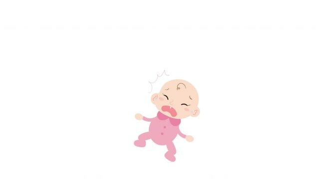 Crying Baby Animation Background