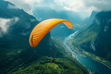 Daring Paragliding Escapades over the mountains