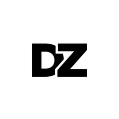 Obraz premium Letter D and Z, DZ logo design template. Minimal monogram initial based logotype.