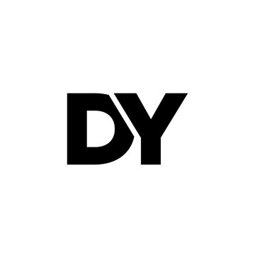 Letter D and Y, DY logo design template. Minimal monogram initial based logotype.