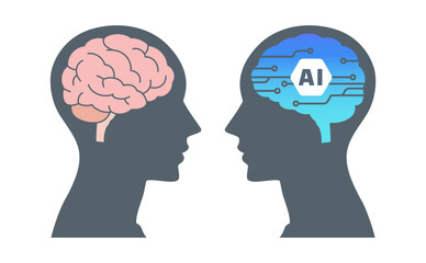 AI/人工知能と人間のイメージ
