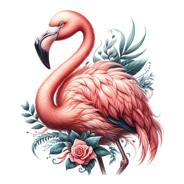 Polygonal flamingo tattoo - Tattoogrid.net