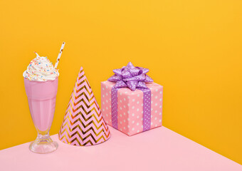 Colorful celebration design. Celebration and fun. Happy birthday. Copy space for text.