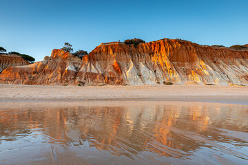Stunning Cliffs at Praia da Falésia, Algarve, Portugal 