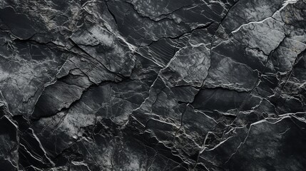 Granite backdrop of dark gray stone with a black and white rock texture, Generative AI.