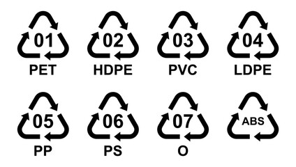 recycling codes for all types of materials