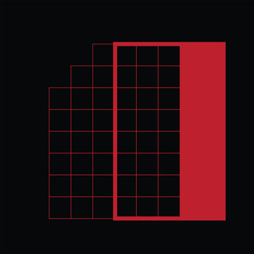 background geometric grid illustration vector red
