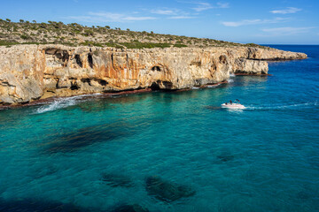Cala Sequer, Manacor coast, Majorca, Balearic Islands, Spain - Powered by Adobe