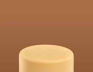 The yellow podium and copy space for text.