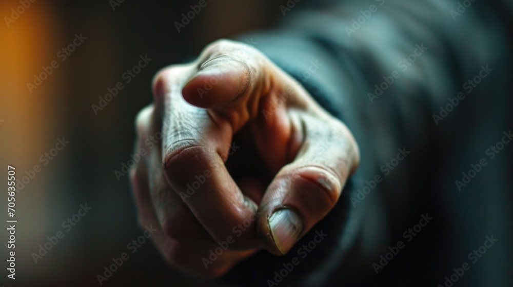 Aufkleber A close-up view of a person's hand holding an object. Versatile image suitable for various concepts and applications