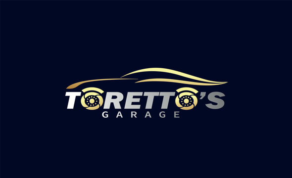vector logo garage automobile