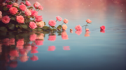 Flower flows on the water