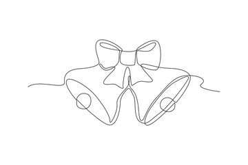 Wedding bells, minimalist wedding concept.