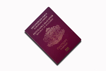 Bulgarian passport isolated on a white background
