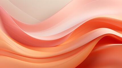 The design features a wavy banner and an abstract backdrop in tones of pink and Peach Fuzz, Generative AI.