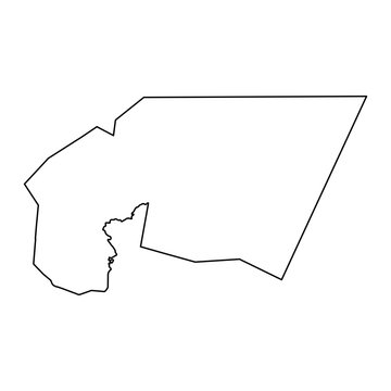 Tagant region map, administrative division of Mauritania. Vector illustration.