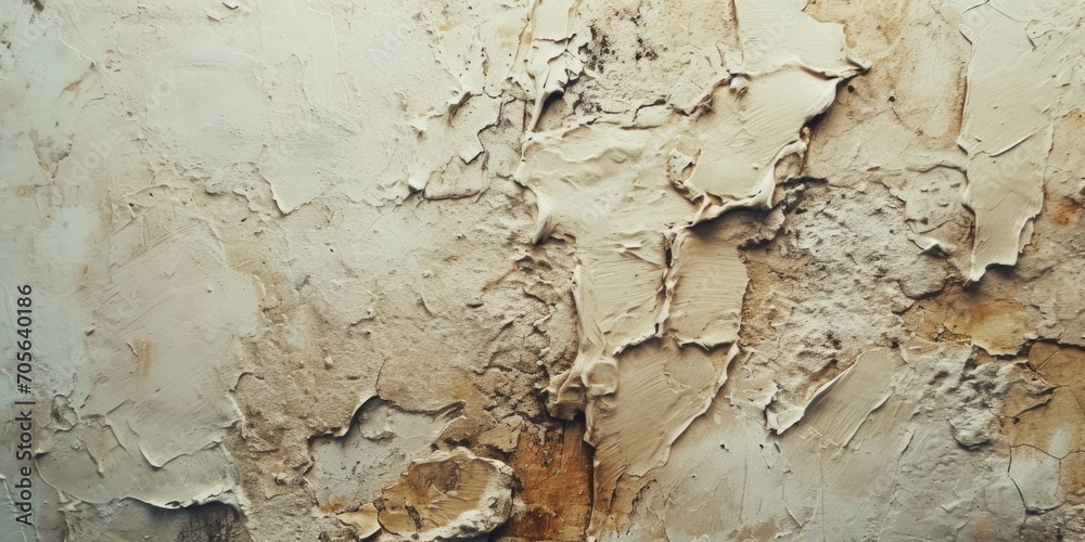 Poster a picture of a dirty wall with peeling paint. this image can be used to depict urban decay, neglect,