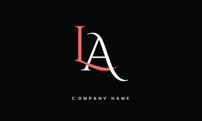 LA, AL, L, A Abstract Letters Logo Monogram