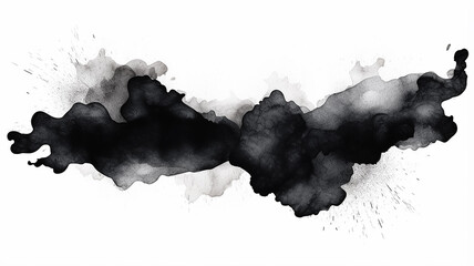 black ink blob spot isolated on white background design object frame - obrazy, fototapety, plakaty