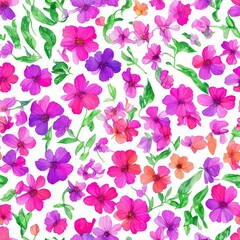 Flowers. Abstract seamless pattern. AI generated.