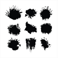 set of ink splashes