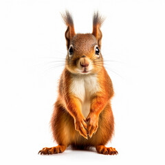 squirrel on white background