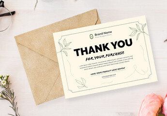 Thank You Card Layout