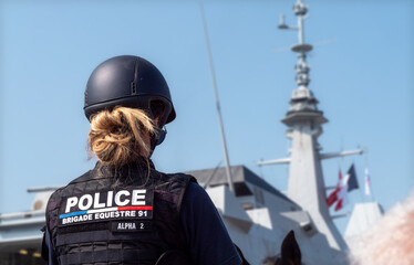 French woman police on horses