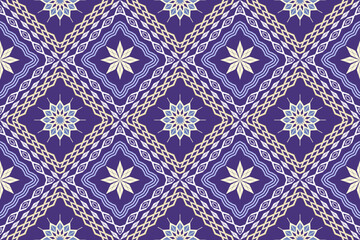 Ethnic Figure aztec embroidery style. Geometric ikat oriental traditional art pattern.Design for ethnic background,wallpaper,fashion,clothing,wrapping,fabric,element,sarong,graphic,vector illustration