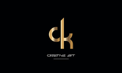 Obraz premium DK, KD, D, K abstract letters logo monogram