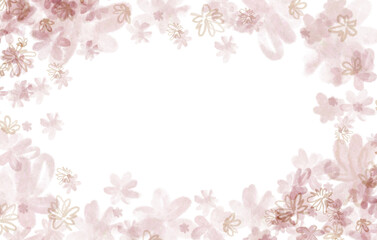Fototapeta na wymiar Spring watercolor floral background. Digitally hand painted PNG transparent illustration