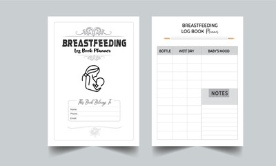 Baby's Breastfeeding Tracker. Daily Gratitude Monthly & Yearly Undated Planner. Journal. Printable Gratitude Journal. Planner Bundle Design. Printable Planner Set with cover page layout template