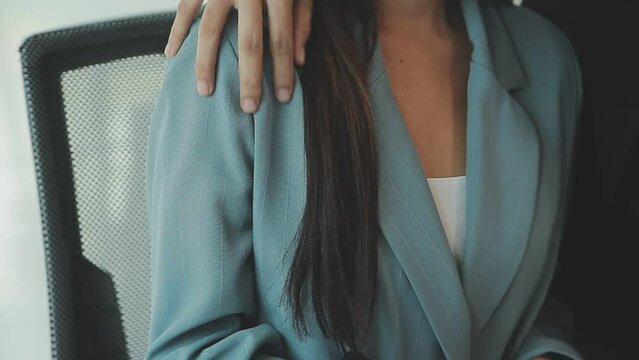 sexual harassment at work, office woman and her lustful boss