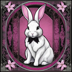 rabbit with a flower