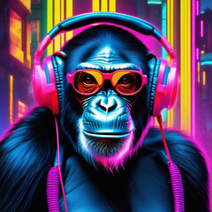 Futuristic Dj Monkey