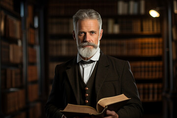 Generative AI technology conceptual picture World Book Day people reading book in big large library