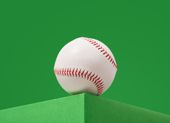 A white baseball. Healthy lifestyle and workout equipment.