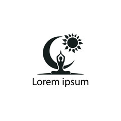 a yoga logo for studio on white background