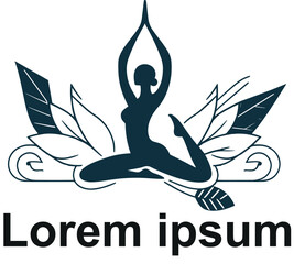 a yoga logo for studio on white background